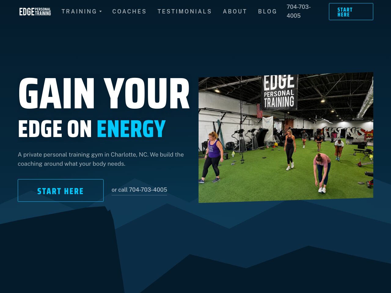 Edge Personal Training homepage